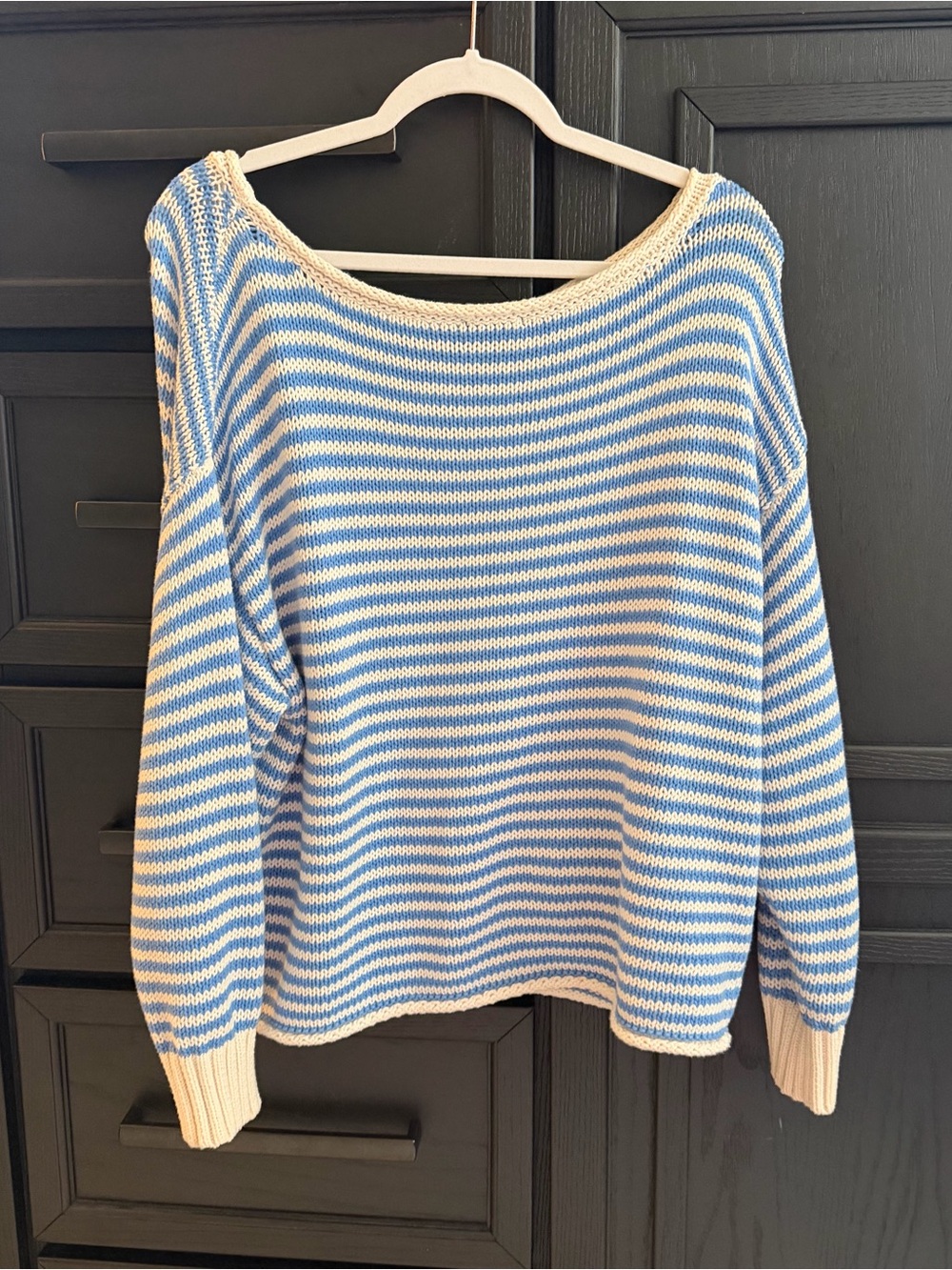 Wild Fable blue and white striped coastal long sleeve